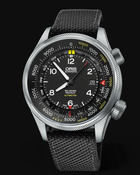 Oris Aviation Big Crown Propilot ALTIMETER WITH FEET SCALE 47mm Replica Watch 01 733 7705 4134-Set 5 23 15FC